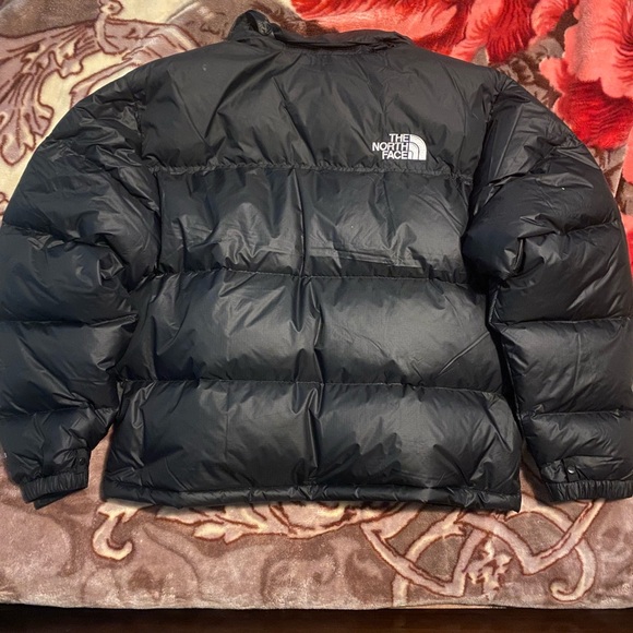 The North Face Black Puffer Jacket with High Collar